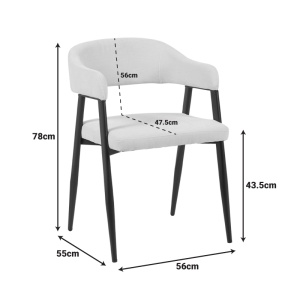 Scaun, Sezan, Pako, Bej 56x55x78 cm - Img 6
