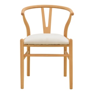 Scaun Wishbone, Bej, 51x58x73 cm - Img 5