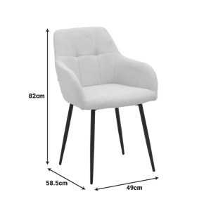 Scaun Zerfia Pako Bej 43x59.5x85 cm - Img 8