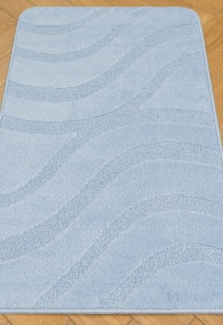 Set 2 covorase baie antiderapante, Symphony, Albastru, 50x80 cm, Delta 2522