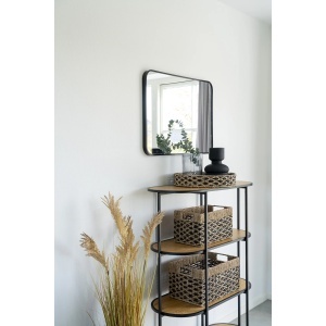 Set 2 piese Cosuri decorative Salar, Negru, 40x25x21 cm - Img 2