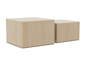 Set 2 piese Masute de cafea Dice, Travertin, 40x58x58 cm - Img 5
