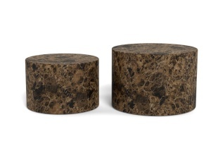 Set 2 piese Masute de cafea Dice V1, Maro, 40x58x58 cm - Img 5
