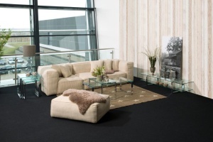 Set 2 piese Masute de cafea Katrine, Transparent, 45x115x69 cm