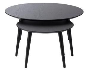 Set 2 piese Mese ADDA, Negru, 88-58x45-41x88-58 cm