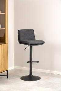 Set 2 piese Scaune de bar Flynn, Gri, 107x44x53 cm