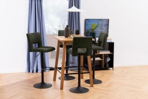 Set 2 piese Scaune de bar Sylvia, Verde, 115x41.5x52 cm