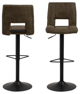 Set 2 piese Scaune de bar Sylvia, Verde, 115x41.5x52 cm - Img 4
