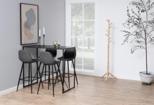Set 2 piese Scaune de bar Wilma V1, Gri, 101x46.6x51 cm