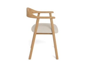 Set 2 piese Scaune dining Addi, Bej, 75x56.8x52.5 cm - Img 5
