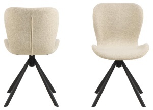 Set 2 piese Scaune dining Batilda -A1, Bej, 81x46.5x53 cm - Img 4