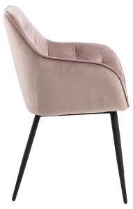 Set 2 piese Scaune dining Brooke, Roz prafuit, 83x58x55 cm - Img 5