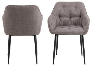 Set 2 piese Scaune dining Brooke V5, Gri, 83x58x55 cm - Img 4