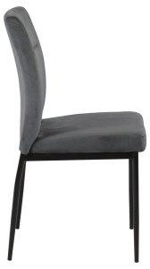 Set 2 piese Scaune dining Demi, Gri, 90.5x45x55 cm - Img 5