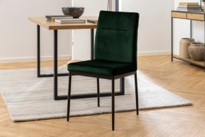 Set 2 piese Scaune dining Demi, Verde, 90.5x45x55 cm