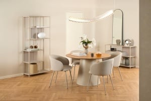 Set 2 piese Scaune dining Eleanor V1, Gri, 79x55.5x55 cm - Img 4