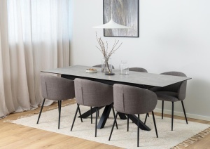 Set 2 piese Scaune dining Eleanor V2, Gri, 79x55.5x55 cm - Img 5