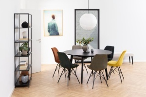 Set 2 piese Scaune dining Eris, Bej, 85.5x48.5x54 cm