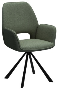 Set 2 piese Scaune dining Graham, Verde, 87x59x62 cm - Img 5