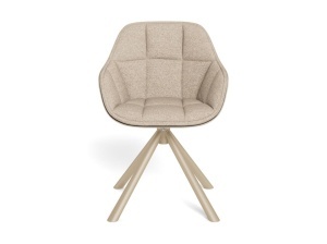 Set 2 piese Scaune dining Lenny, Bej, 80x55x57 cm - Img 4