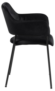 Set 2 piese Scaune dining Lima, Negru, 82x54x55 cm - Img 5