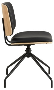 Set 2 piese Scaune dining Owen, Negru, 81x48.5x53 cm - Img 6