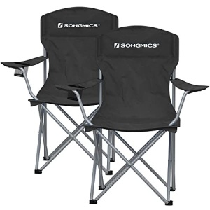Set 2 scaune de camping, Songmics, Negru, 76x51.5x95.5 cm - Img 2