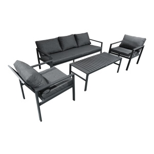 Set 4 bucati de gradina, Gardenly, Gri inchis, 68.5x175x72 cm - Img 2