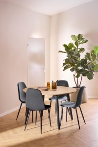 Set 4 piese Scaune dining Celia V1, Gri, 86x44x54 cm