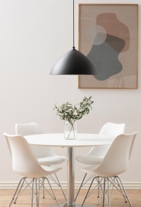 Set 4 piese Scaune dining Eris, Alb, 85.5x48.5x54 cm - Img 3