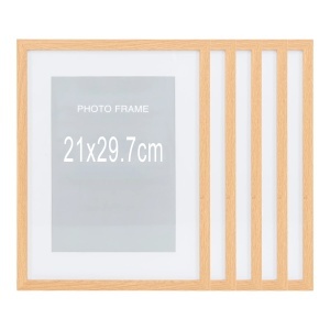 Set 5 piese Rame foto Marbella, Natural, 30x21x1.8 cm