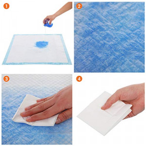 Set 55 covorase absorbante pentru catelusi, Feandrea, Alb-Albastru, 60x90x0.1 cm - Img 3