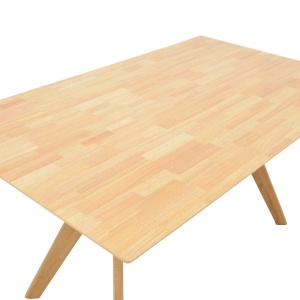 Set 7 bucati masa si scaune dining, Raffles, Natural, 90x150x76 cm - Img 7