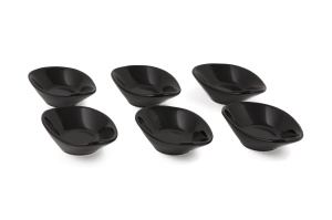 Set boluri de sos din ceramica (6 bucati) Mayd200 Negru 12x7.9x3 cm - Img 4
