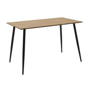 Set de 5 buc masa si scaune Cuba-Caron MDF si plastic PP in nuanta negru-natural 120x70x76 cm - Img 4