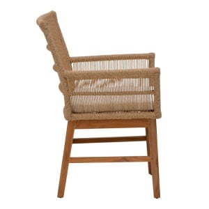 Set dining Kenda, Pako World, 5 piese, Bej-Natural, 80x80x75 cm - Img 4