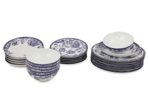 Set farfurii servire, 24 bucati Cerulean Waves Albastru 27x27x2 cm - Img 9