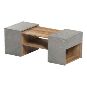 Set Masuta de cafea 3 buc Morfi Maro 105x45x37 cm - Img 5