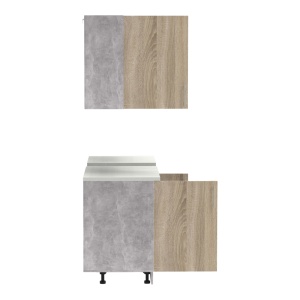Set mobila bucatarie 4 buc Festa ΙII Pako World Sonoma 140x60x85 cm - Img 6