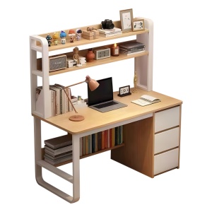 Set mobilier birou 2 buc Level Natural 120x50x147 cm - Img 5