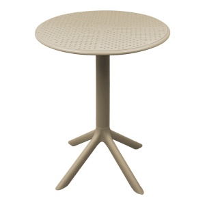 Set mobilier dining 3 piese Mercon Zoi, Cappuccino, 60x60x75 cm - Img 3