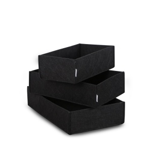 Set organizator de birou din fetru (3 bucati) HMY-6271 Negru 32x21x7.5 cm - Img 2