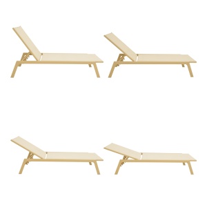 Sezlong, Boka, Champagne, 192x60x31 cm - Img 2