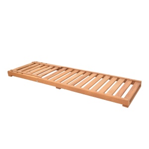 Sezlong Specta din lemn de fag solid culoare nuc 60x190x10 cm - Img 2