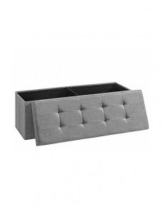 Spatiu de depozitare tip banca, Songmics, 110 x 38 x 38 cm, 120 L, ‎LSF77G, Gri - Img 1