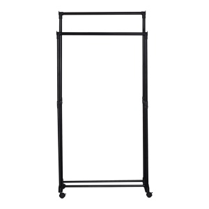 Suport pentru haine, Ganco, Negru, 39x74.5x157 cm - Img 2