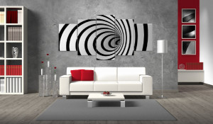 Tablou - A black & white hole 200x100 cm - Img 2