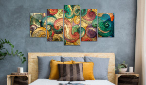 Tablou - Colourful Waves 100x50 cm - Img 2