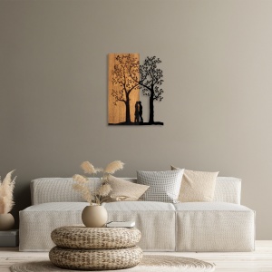 Tablou din lemn si metal Love Nuc 45x58 cm - Img 2