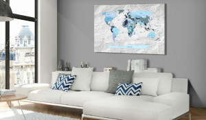Tablou din plută - Blue Pilgrimages [Cork Map] 60x40 cm - Img 2